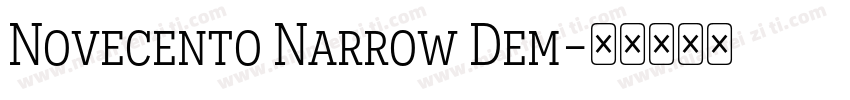 Novecento Narrow Dem字体转换